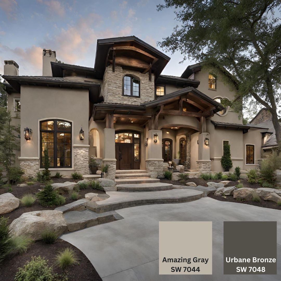 Top Exterior House Colors In 2024   Sherwin Williams Amazing Gray 